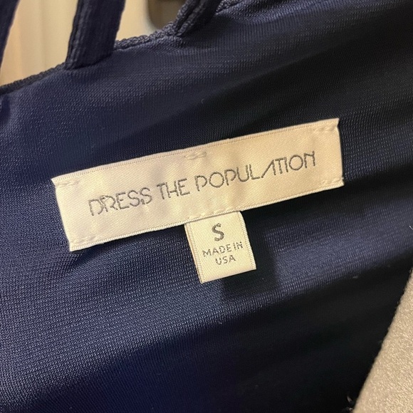 Dress the Population Gwen Midi Dress in Navy Size Small - Picture 3 of 7